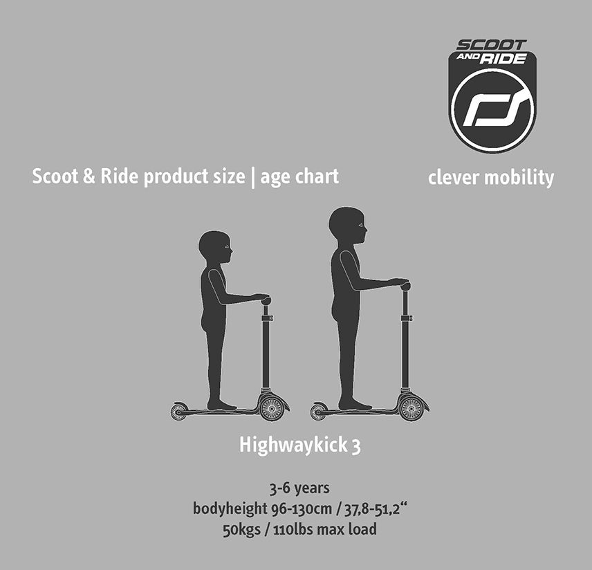 Scoot & Ride, Highwaykick 3 Led - Lemon