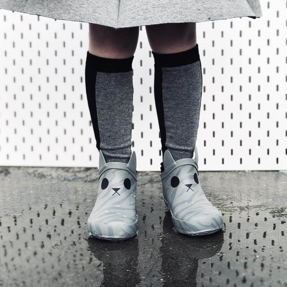 Little Kerran Grey Rain Boots