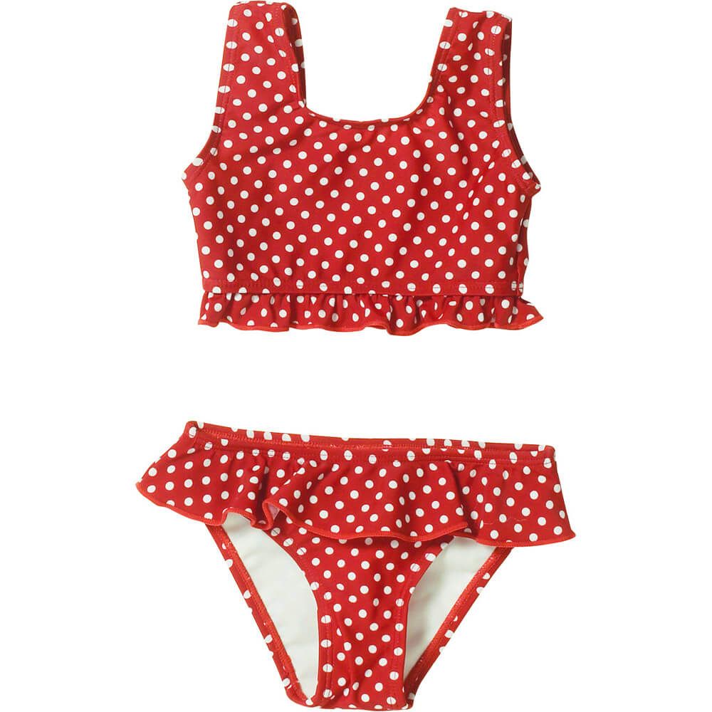 Red dots UV bikini for girls 