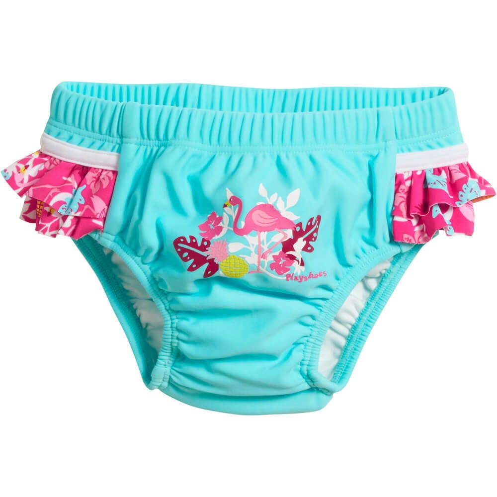 UV swim nappy for girls - Reusable - Flamingo