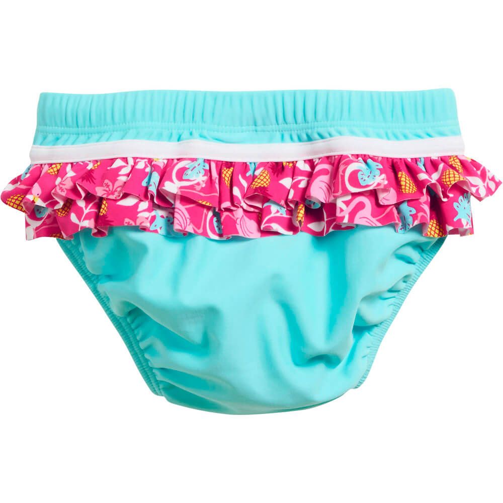 UV swim nappy for girls - Reusable - Flamingo