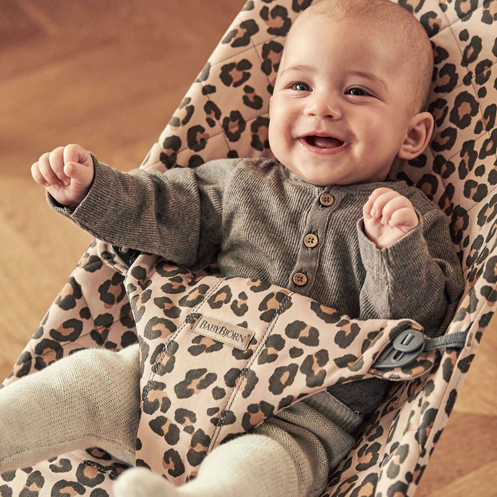 BabyBjörn Ριλάξ Bliss Cotton - Μπεζ / Leopard
