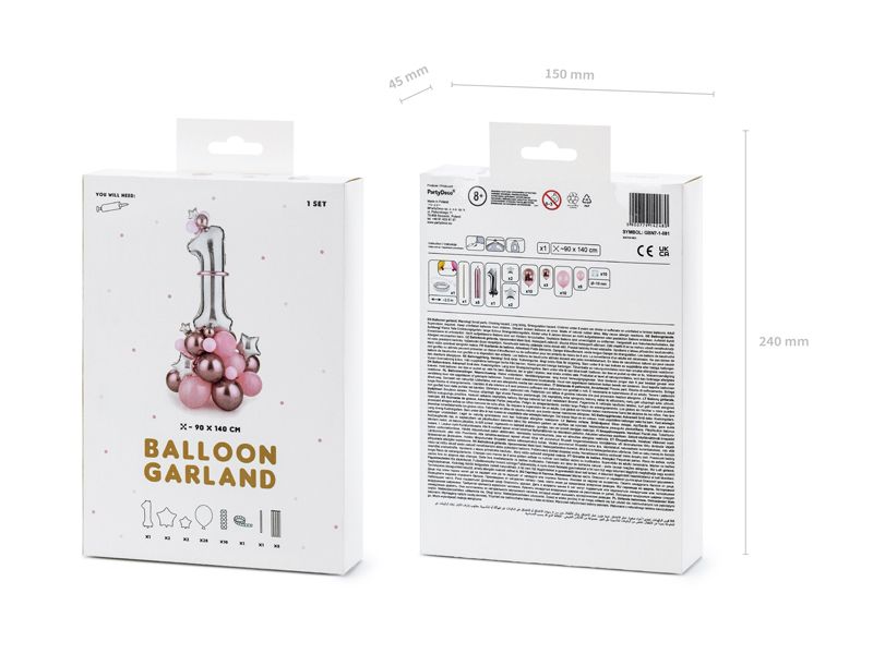 Σύνθεση Μπαλονιών Νο1 ροζ