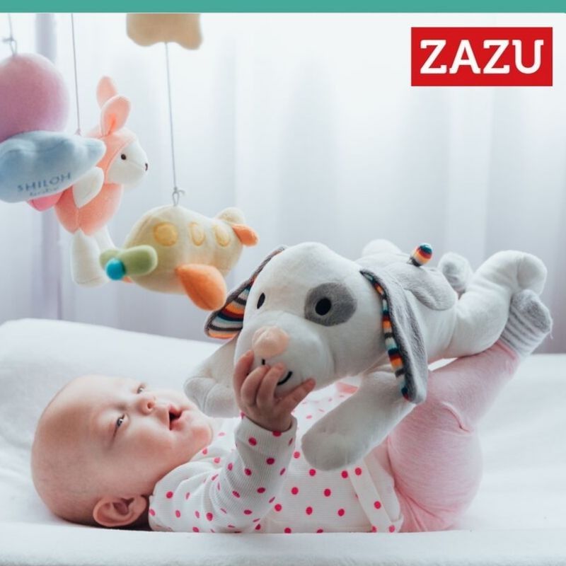 ZAZU Σκυλάκι DEX ύπνου μωρών με χτύπο της καρδιάς & λευκούς ήχους 