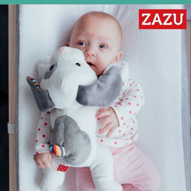 ZAZU Σκυλάκι DEX ύπνου μωρών με χτύπο της καρδιάς & λευκούς ήχους 
