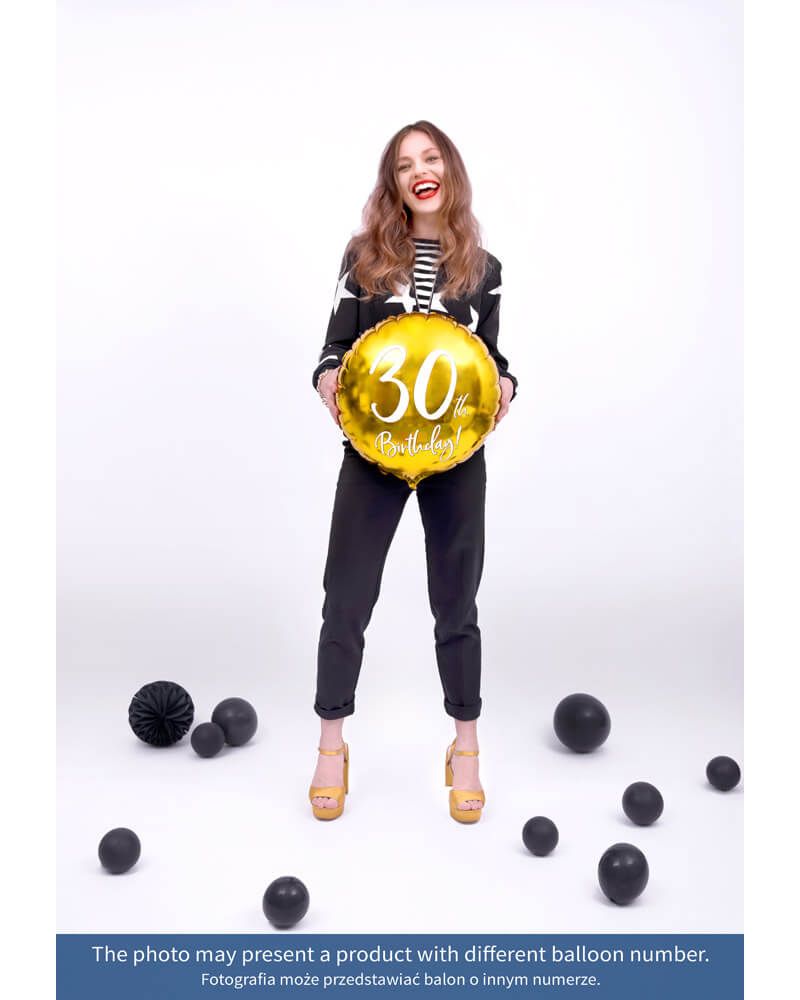 Foil Balloon 50th Birthday, Gold
