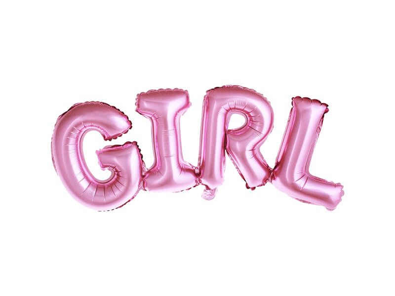 Foil Balloon Girl, pink