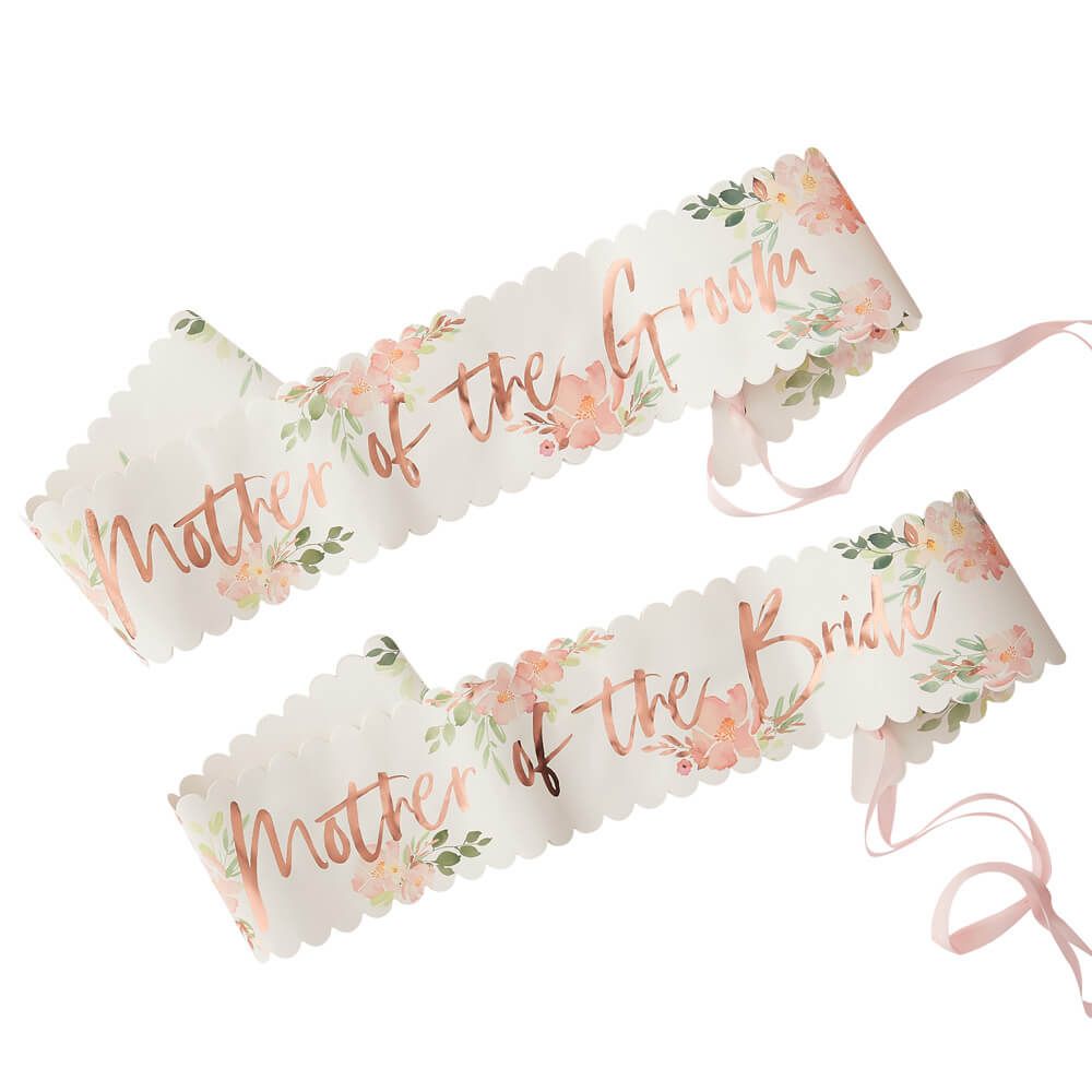 Mother of the Bride & Groom Sashes - Floral Hen Party