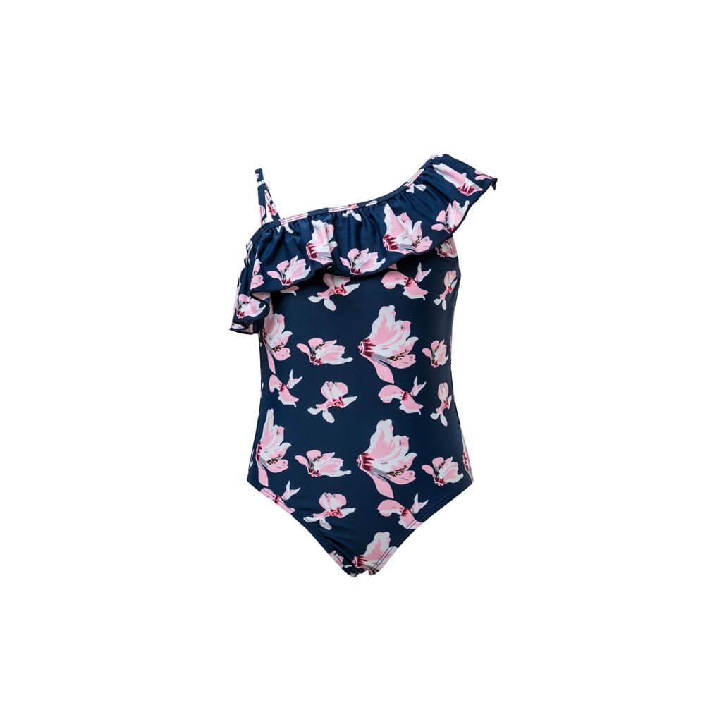Girls UV bathing suit - Navy Orchid