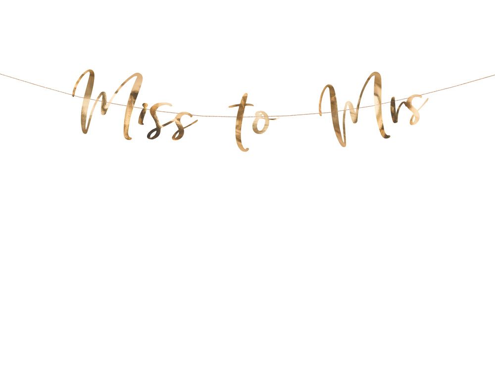 Banner Miss to Mrs, rose gold