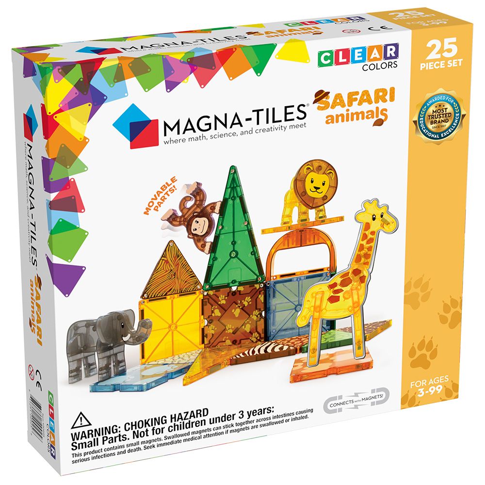 Μαγνητικό Παιχνίδι 25 κομματιών Safari Magna-Tiles