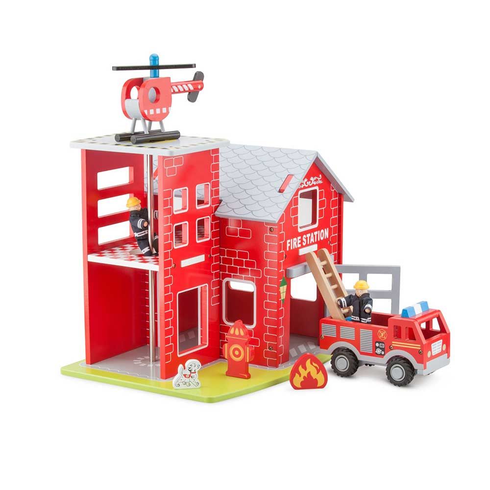 New Classic Toys Wooden Fire Station