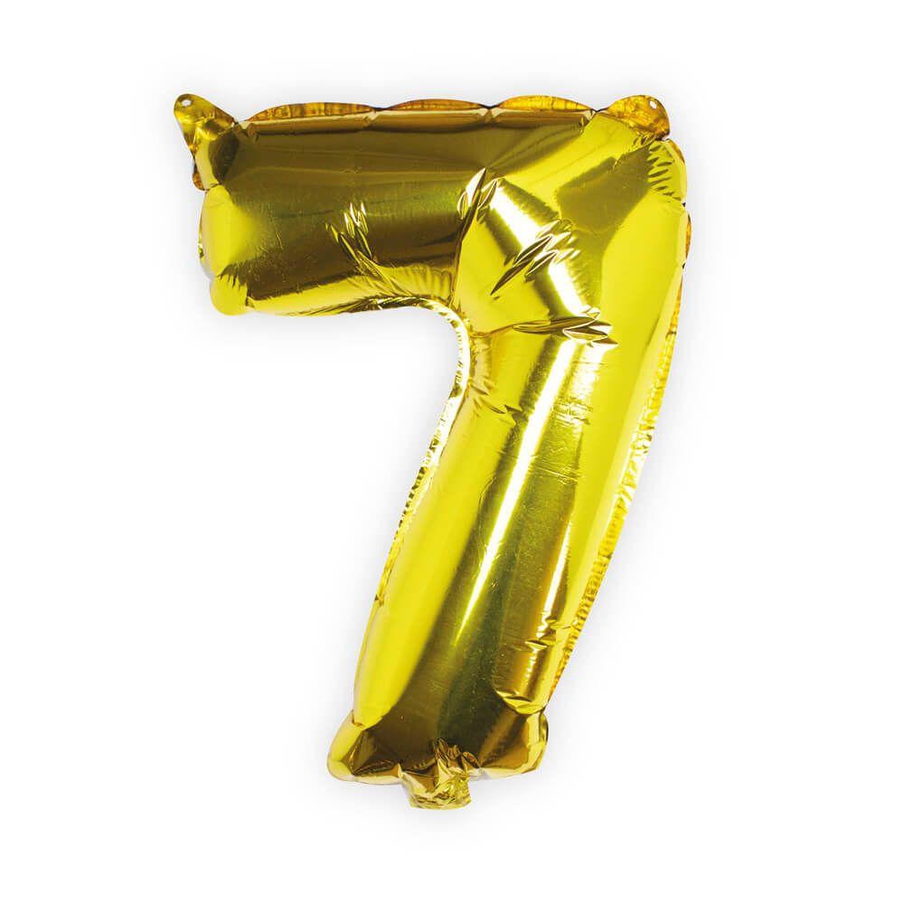 Gold Foil Number 7 Balloon