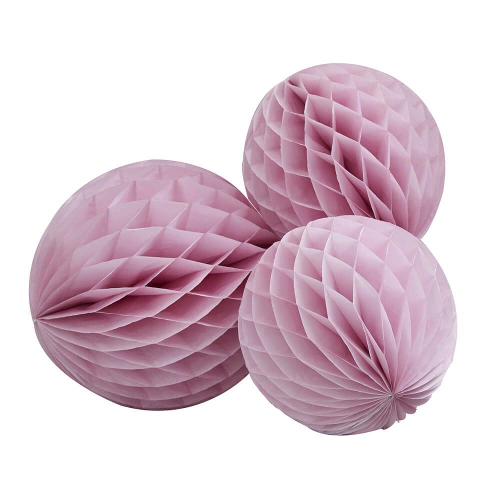 Pink Honeycomb Ball Decorations 