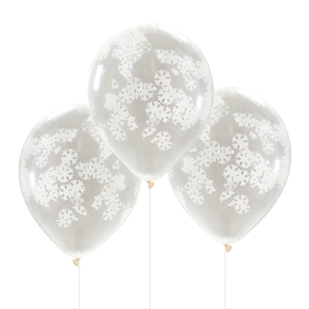 Snowflake Confetti Balloons 