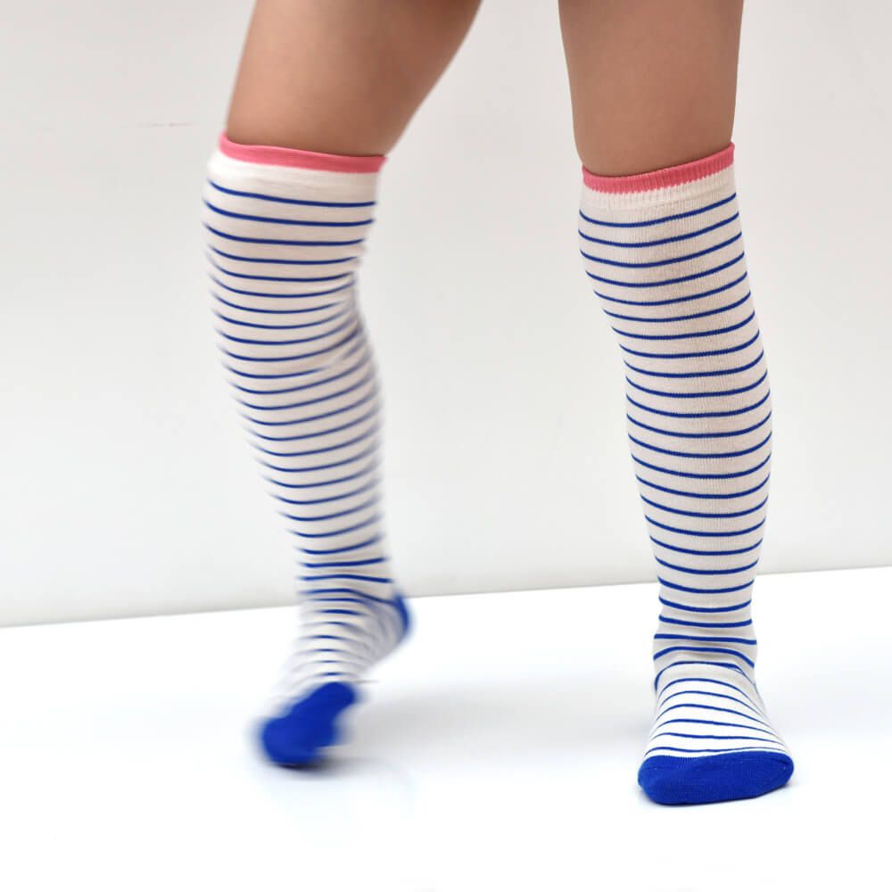 Κάλτσες Ψηλές Ριγέ Μπλε