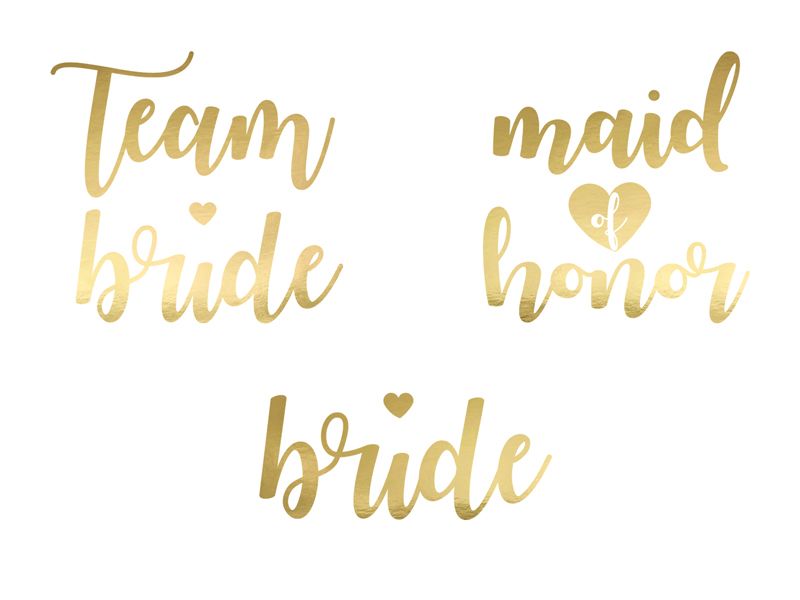 Temporary Tattoos Gold Bachelorette party