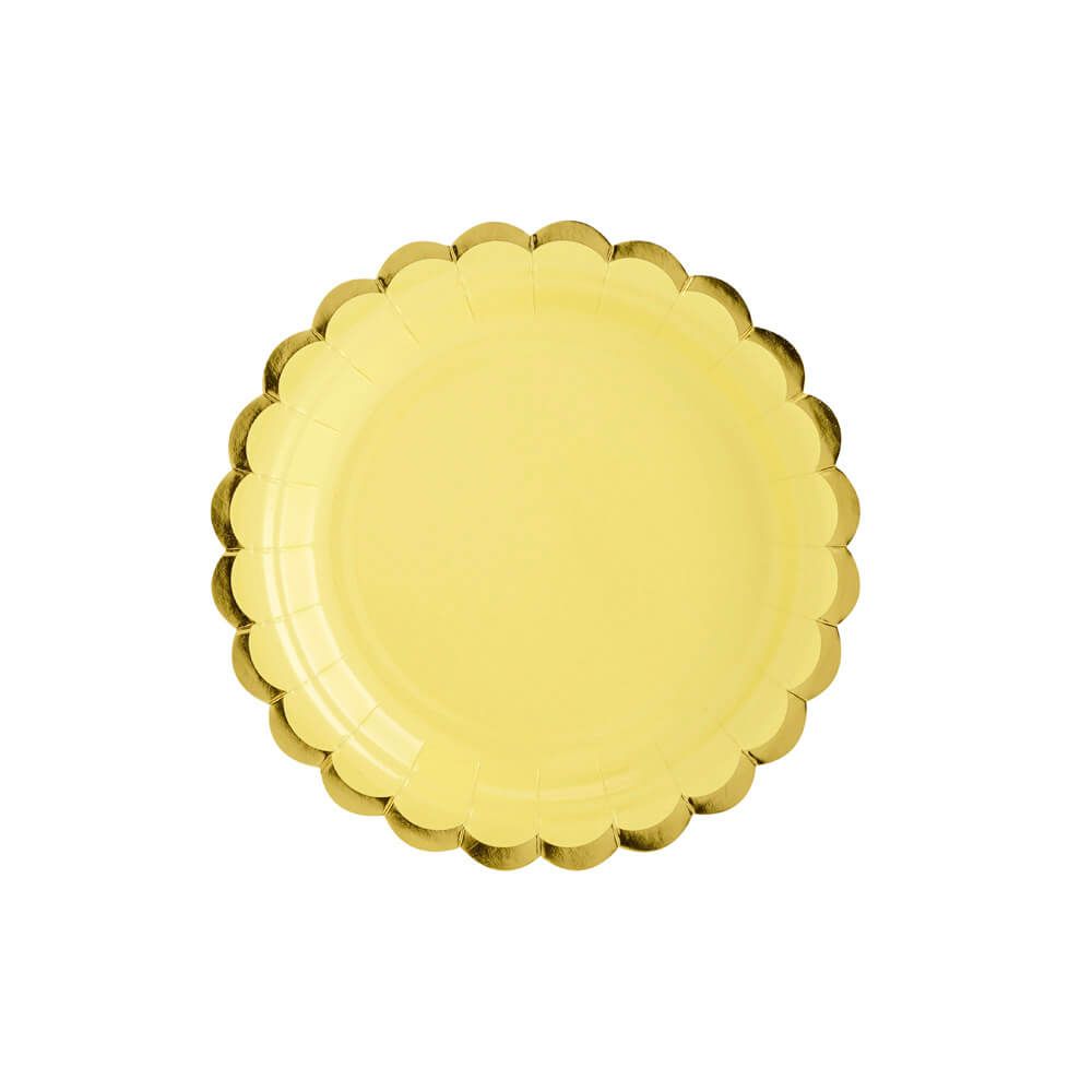 Plates, light yellow