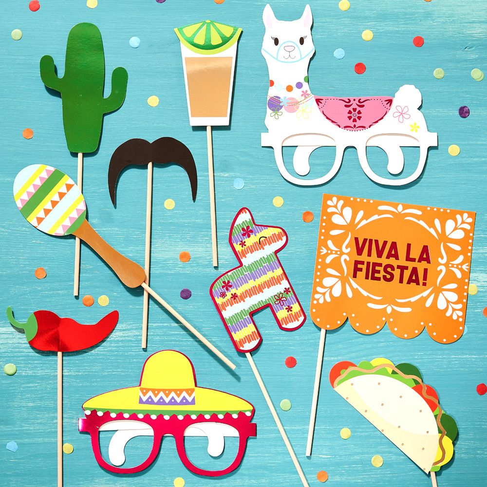 Viva La Fiesta Mexican Photo Booth Party Props - Viva la fiesta
