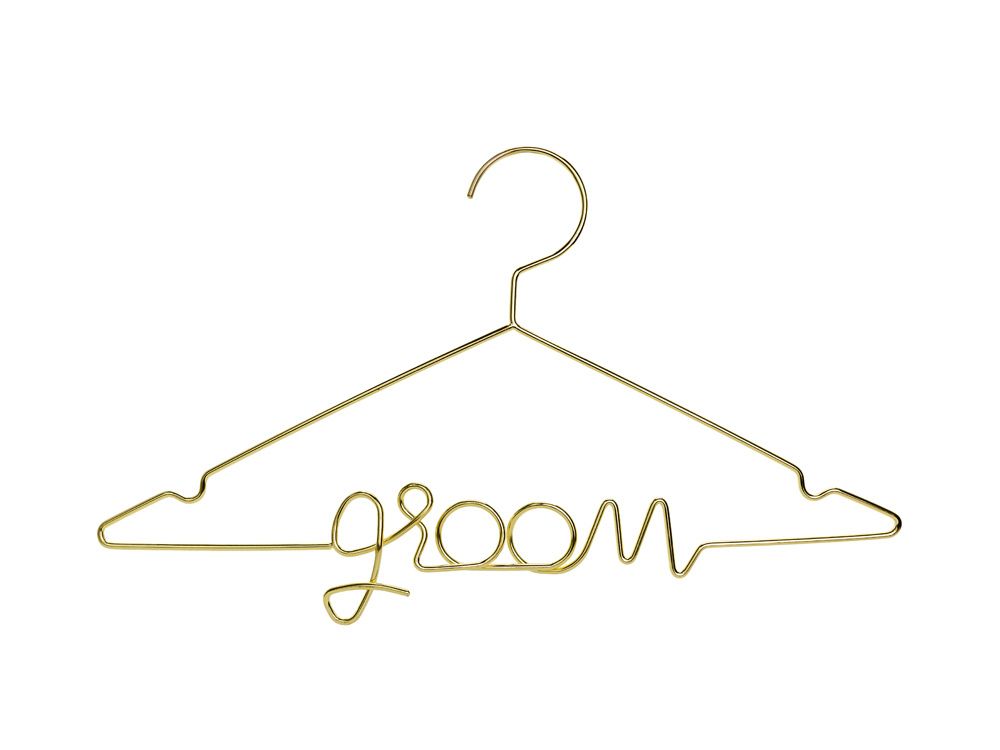 Metal hanger Groom, Gold